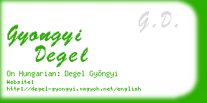 gyongyi degel business card